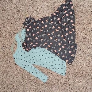 2 PACK Toddler Girls Heart Dresses